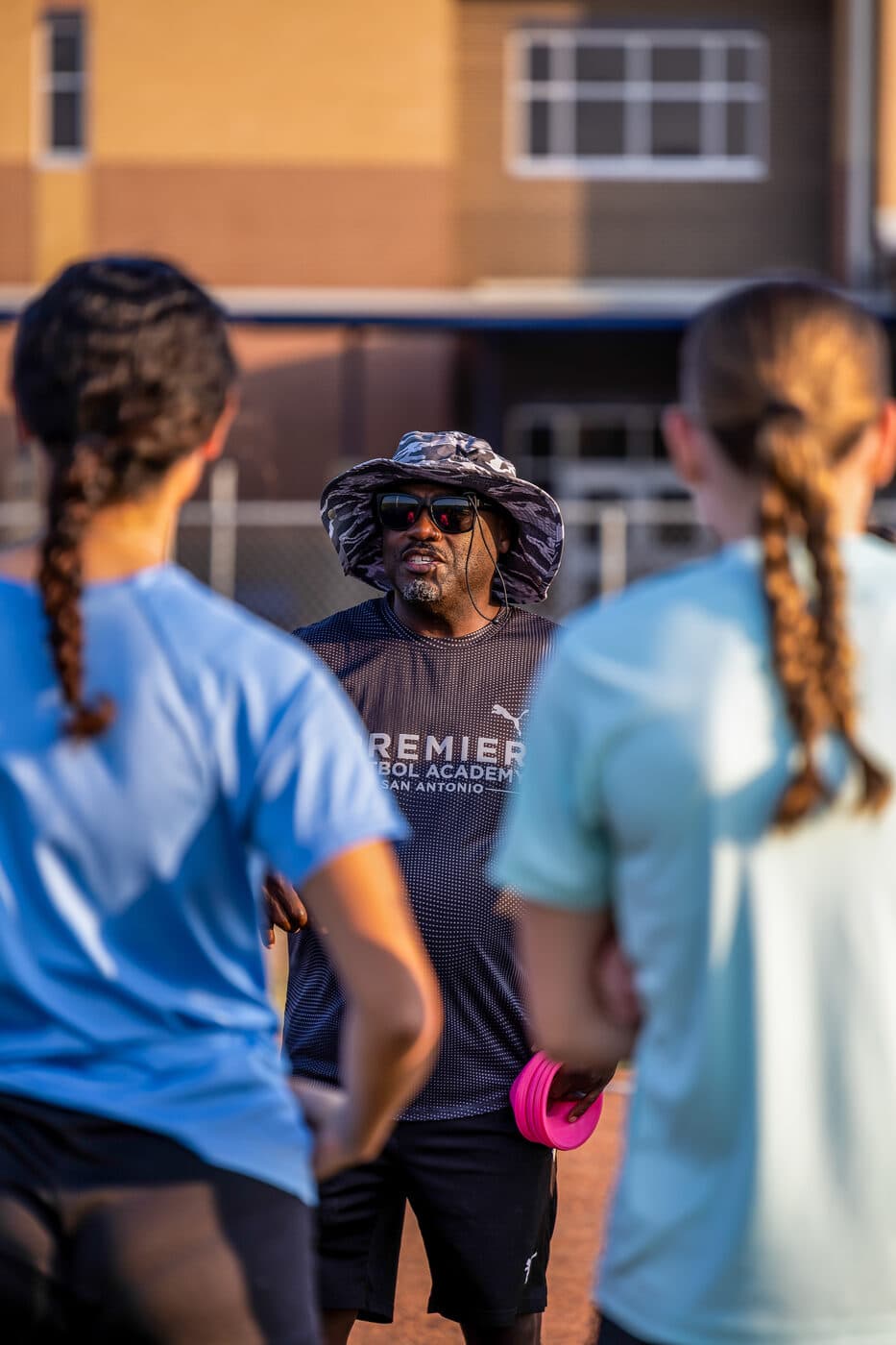 PFA coach briefing players