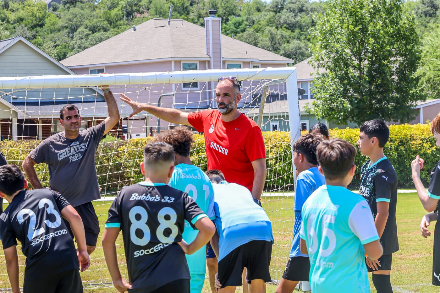 PFA coaches at training