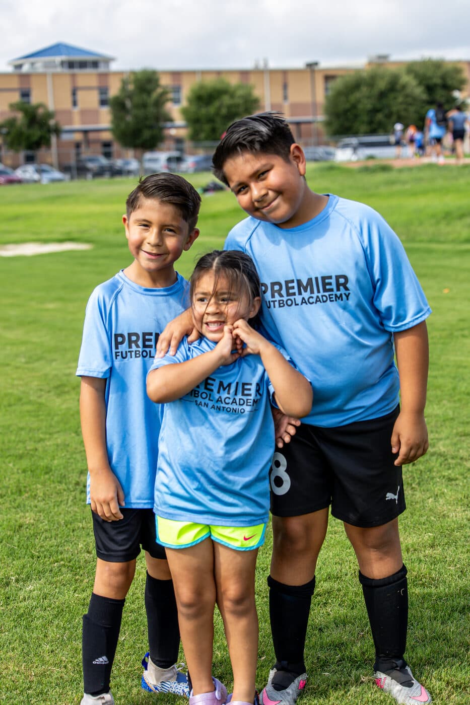 Kids in PFA jerseys